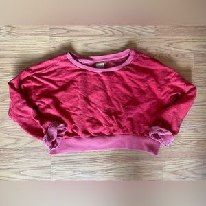 Zara red cropped sweatershirt